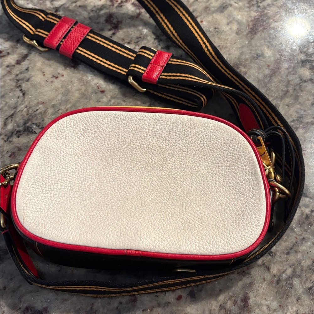 Rare Vintage 90s Mickey Mouse Coach Red and White UFO Crossbody Bag - Picture 6 of 6